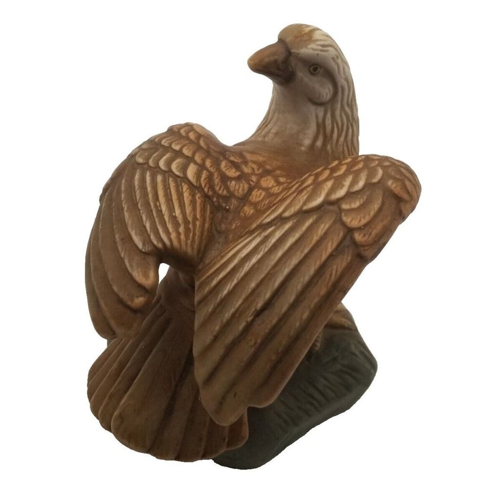 Vintage Porcelain Bald Eagle Statue Figurine5” Tall